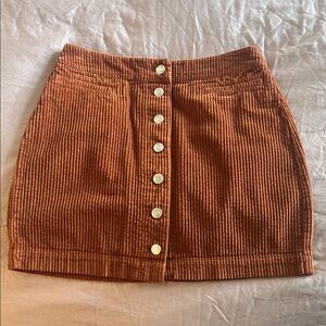 Aritzia Brown Corduroy Mini Skirt